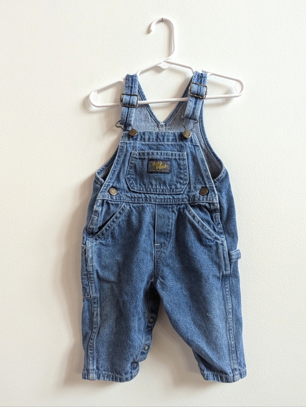 Vtg 90s Oshkosh B'gosh Overalls 12m Medium Wash Denim Classic